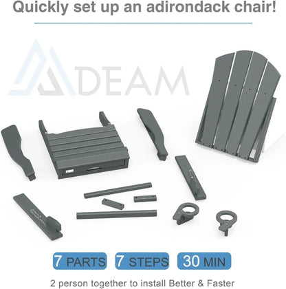 ⏰BUY 2 GET 2 FREE ⛱️Mdeam Folding Outdoor Adirondack Chairs Weather Resistant for Patio